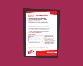 CAW 25 UK: Editable label template (16 sheet) thumbnail